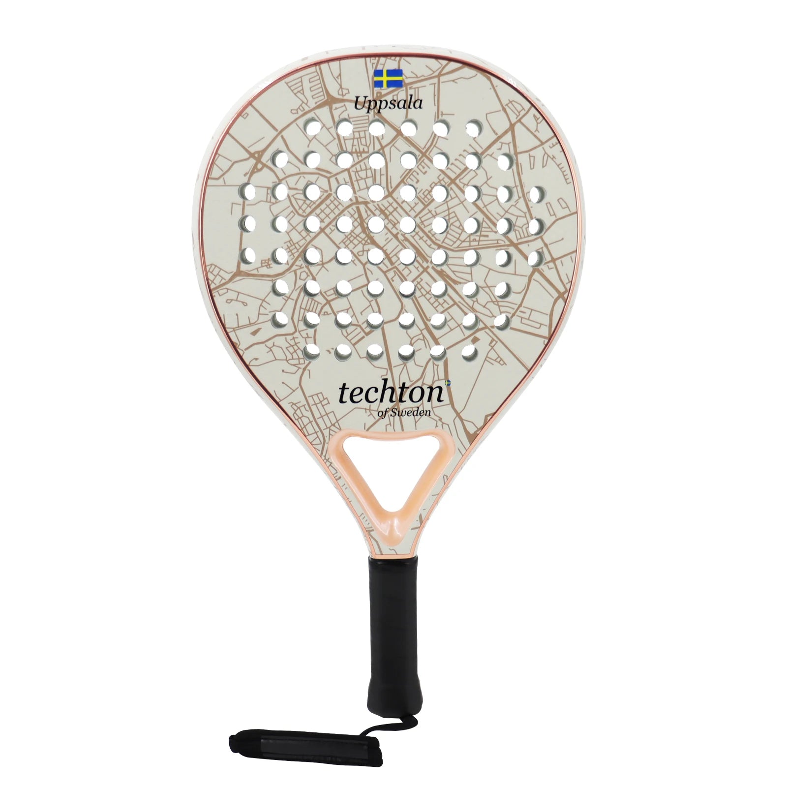 Padel Racket 3K/12K Carbon Fibre with Foam Core Round Shape 3D Hexagon with Cover Bag Performance Padel