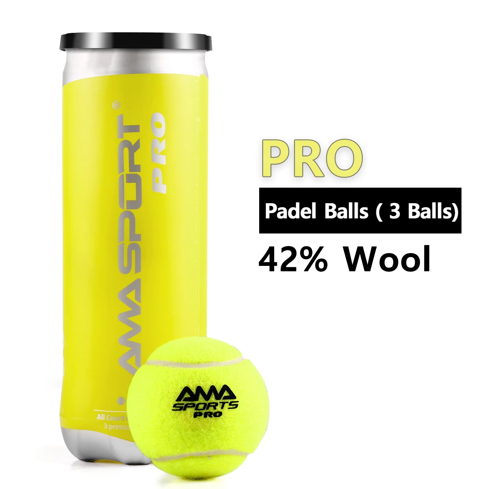 Padel Court Balls–Durable Tournament Grade Padel Balls for Professional and Amateur Players–Optimal Bounce Padel Balls