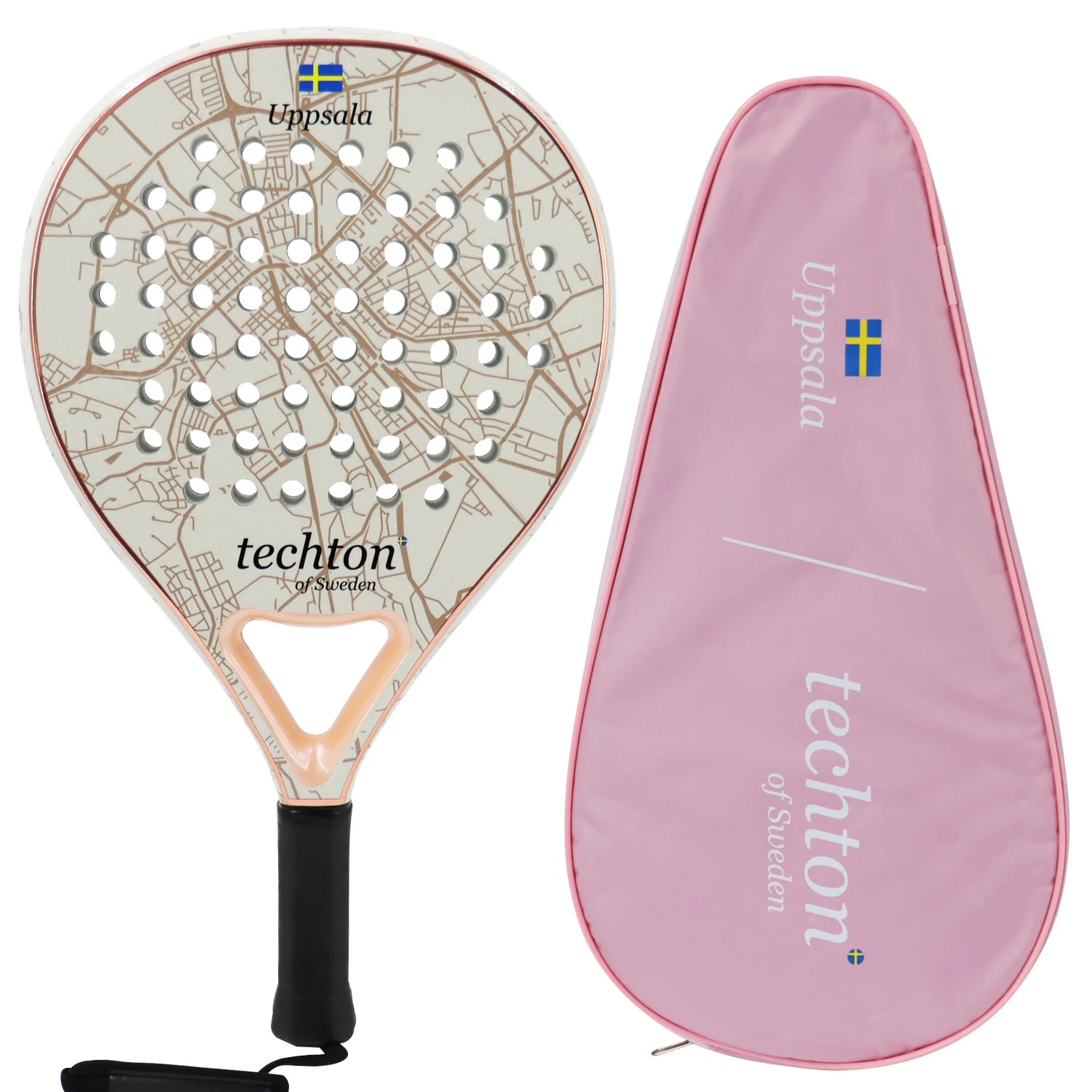 Padel Racket 3K/12K Carbon Fibre with Foam Core Round Shape 3D Hexagon with Cover Bag Performance Padel