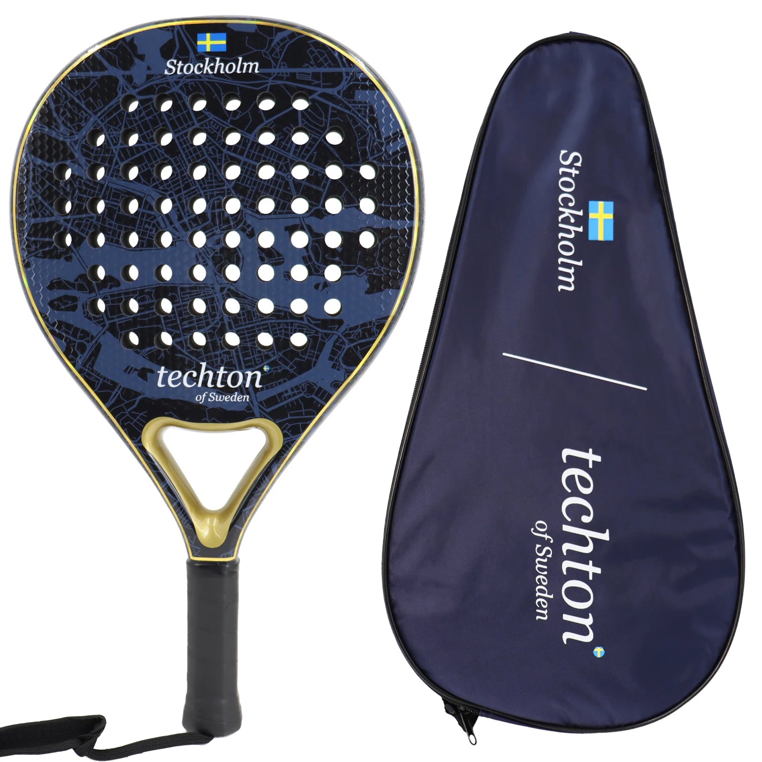 Padel Racket 3K/12K Carbon Fibre with Foam Core Round Shape 3D Hexagon with Cover Bag Performance Padel