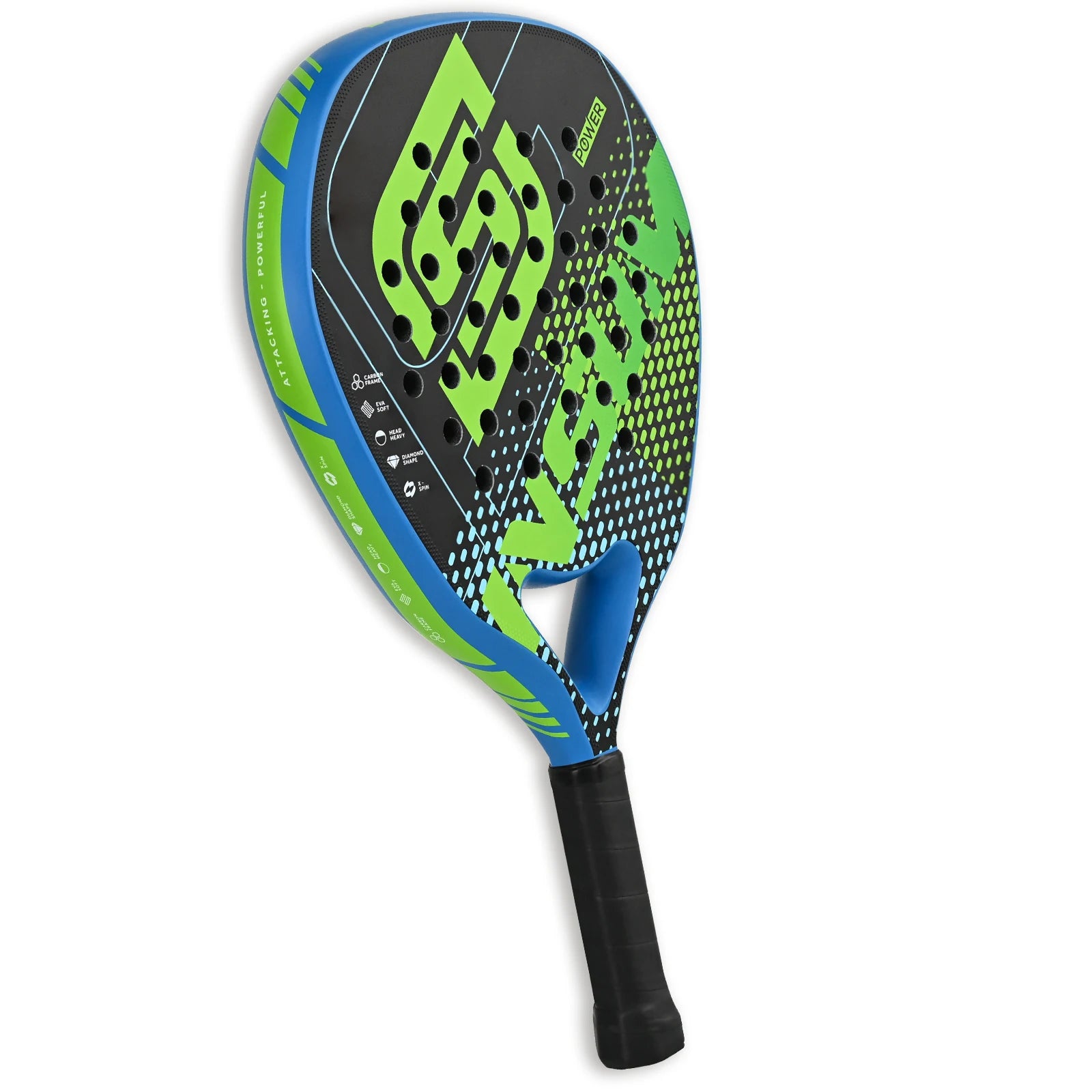 Padel Racket Carbon Fibre Diamond Shape EVA Core Power Control Padel Racket for all Players