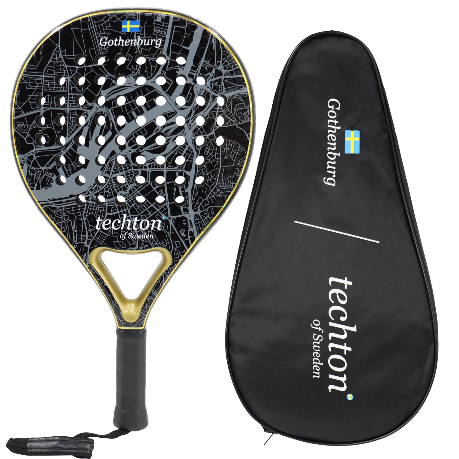 Padel Racket 3K/12K Carbon Fibre with Foam Core Round Shape 3D Hexagon with Cover Bag Performance Padel