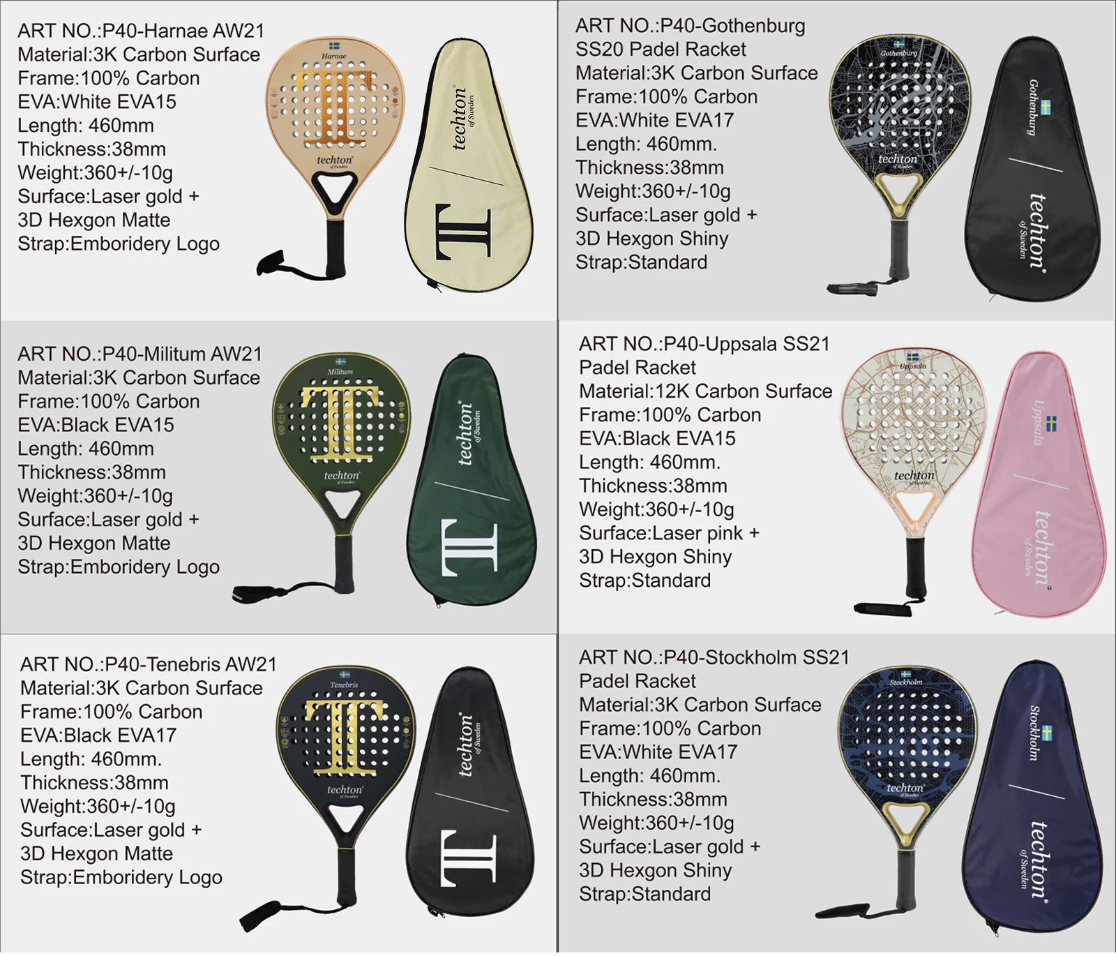 Padel Racket Lightweight FC/3k Full Carbon Fibre Rough Surface Racchetta Padel EVA Memory Flex Foam Core High Quality Racket